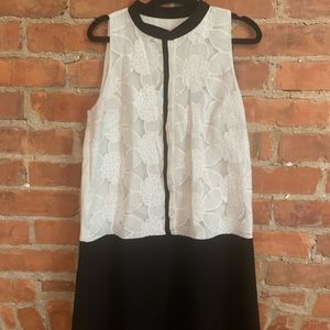 Black & White floral Loft dress